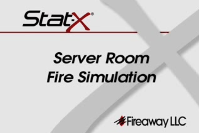 Video av simulert brannslokking i serverrom